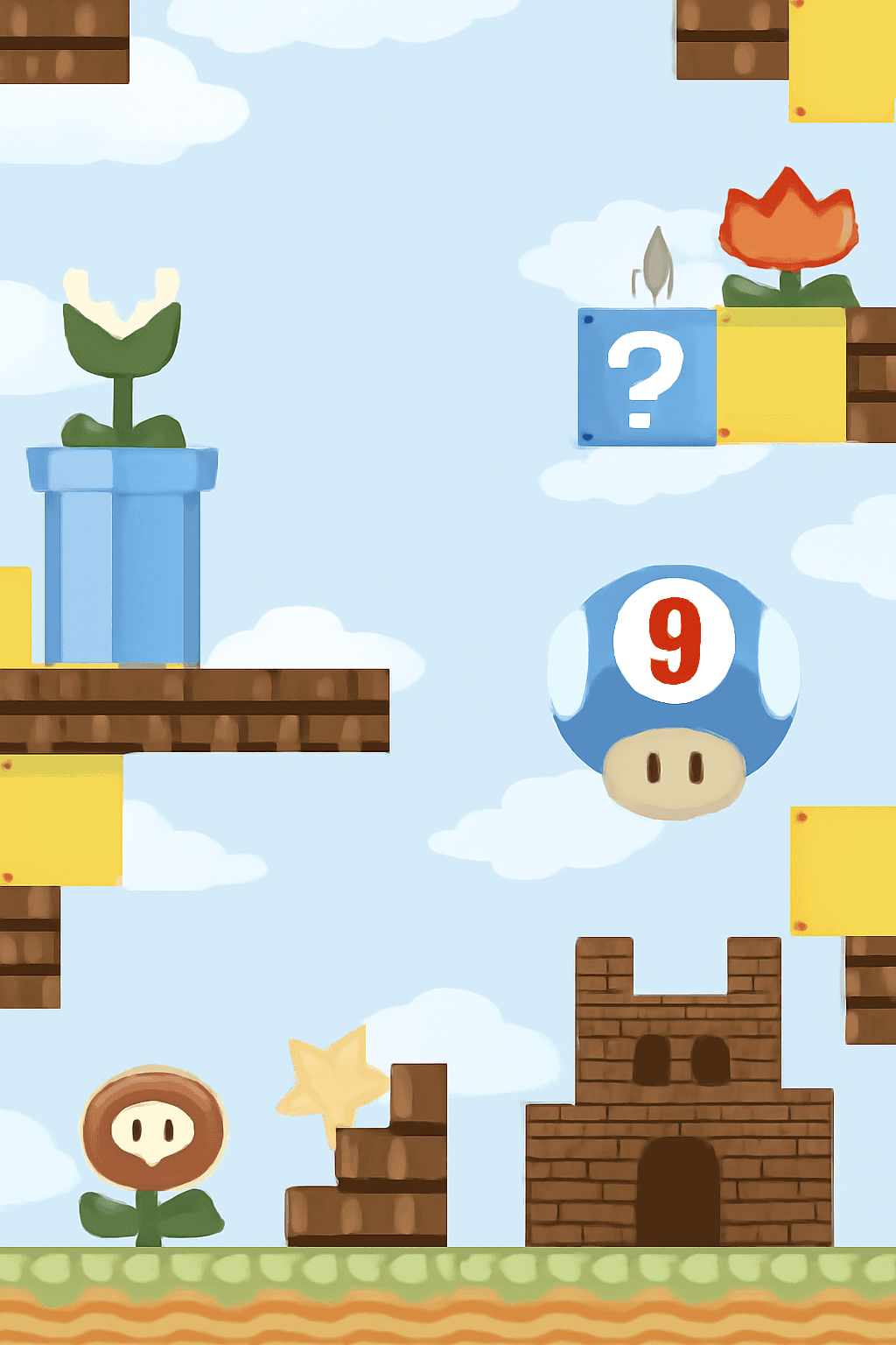 Retro game themed kids birthday invitation
